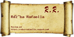 Rába Rafaella névjegykártya